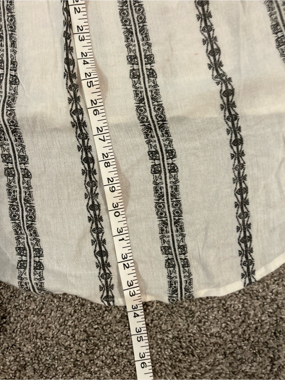 Free People Striped Peasant Blouse - hi-low cut in Medium - Picture 11 of 12